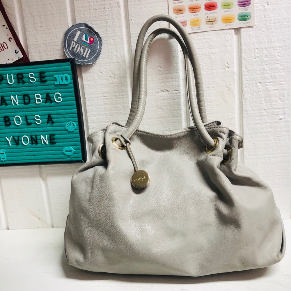 Furla Leather Carmen Shopper Purse Handbag Tote